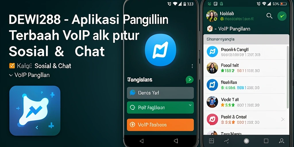 Antarmuka aplikasi DEWI288 yang user-friendly untuk VoIP Panggilan.