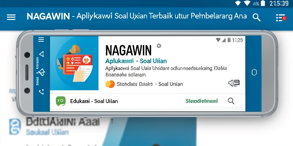 Tampilan antarmuka NAGAWIN yang intuitif untuk Soal Ujian.