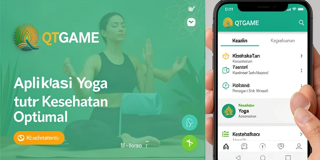 Tampilan antarmuka aplikasi QTGAME untuk latihan yoga.