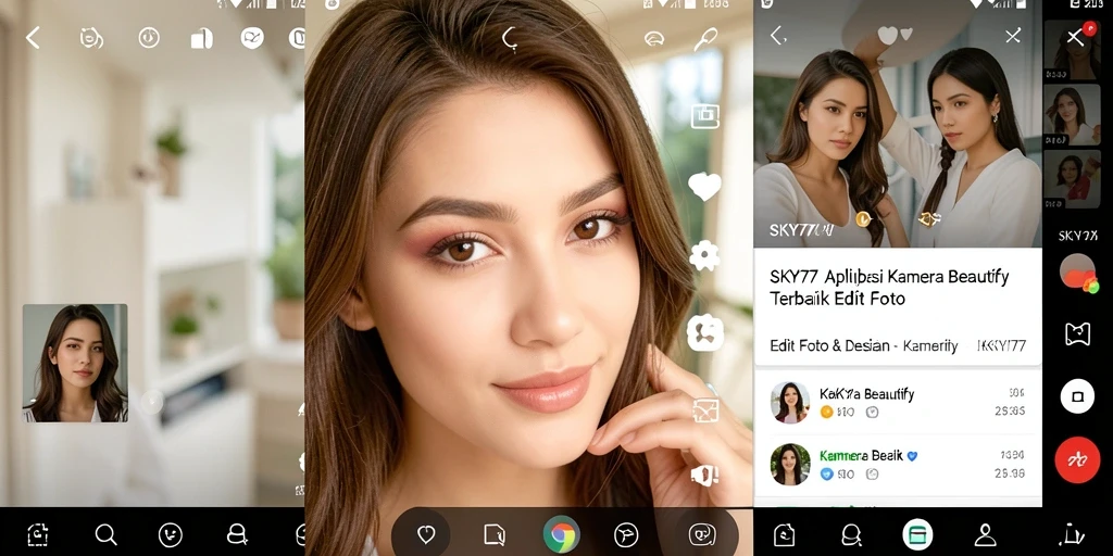 Antarmuka pengguna SKY77 yang menarik untuk edit foto.