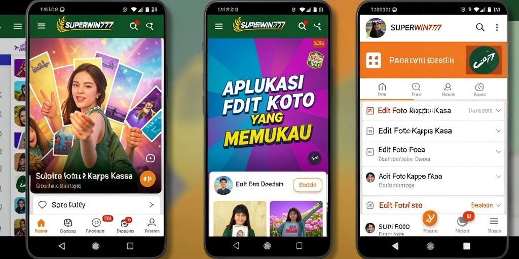 Antarmuka aplikasi SUPERWIN777 yang menawan dan fungsional untuk edit foto kertas kaca.