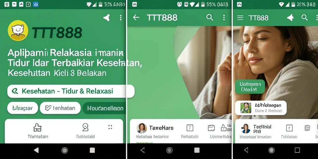 Antarmuka TTT888 dengan pilihan suara relaksasi yang menenangkan.