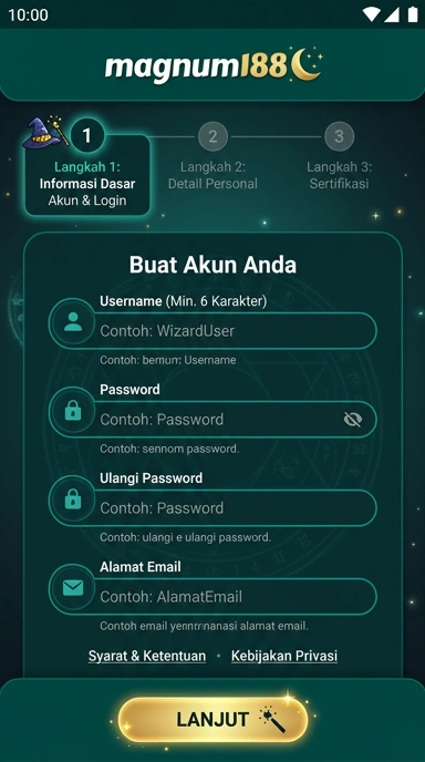 Panduan Lengkap Registrasi Akun Magnum188